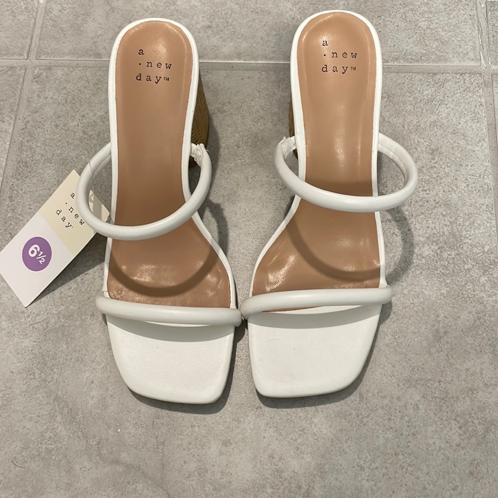 A New Day Squared Toe Block Heel Sandal